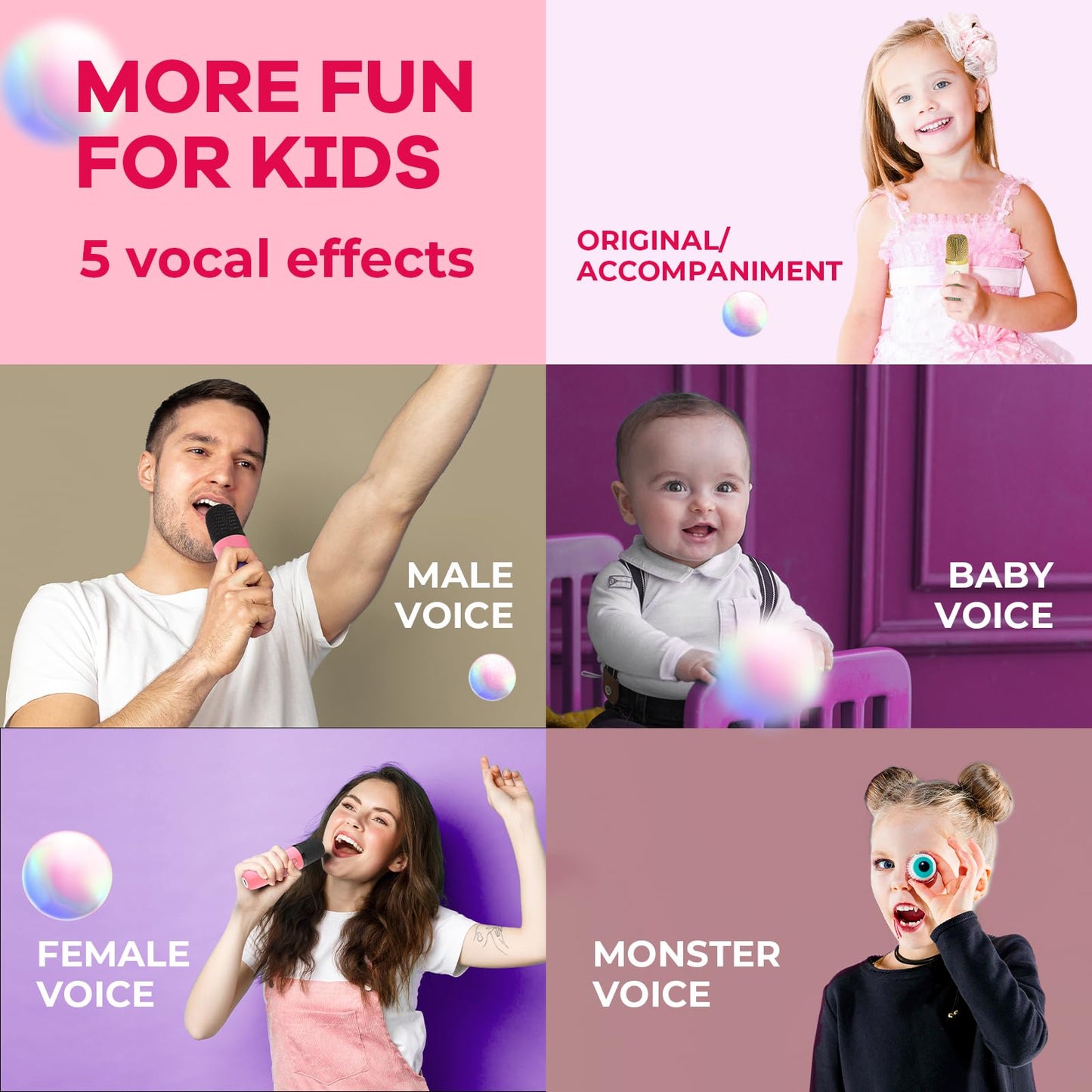 YLL Karaoke Machine for Kids, Portable Mini Speaker with 2 Wireless Microphones, TOP Kids Gifts for Girls Ages 3, 4, 5, 6, 7, 8, 9, 10+ Years Old, 4-12th Birthday Singing Present Toy Party (Purple)