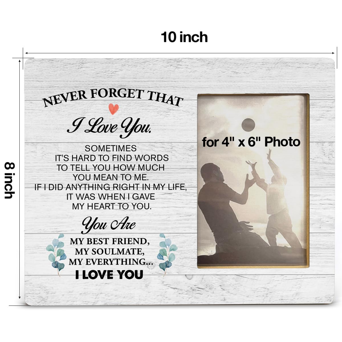 Yuzi-n Memorial Gifts for Loss of Brother Sympathy Wood Picture Frame | Remembrance Brothers Gifts, Memorial Picture Frame for 4x6 Inches Photo BST326H
