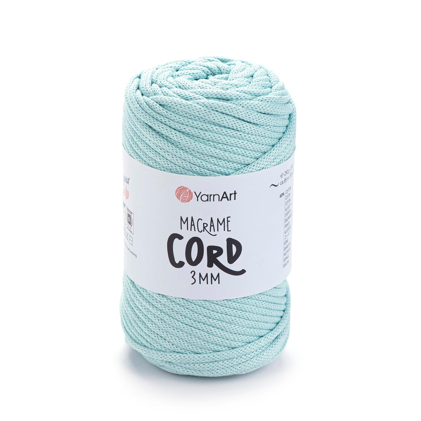 YarnArt Macrame Cord 3mm - Macrame Rope for Crafting, Knotting, Wall Hangings, and Home Decor - 60% Cotton 40% Viscose & Polyester, Soft and Durable (759-FOREST Green) BST220