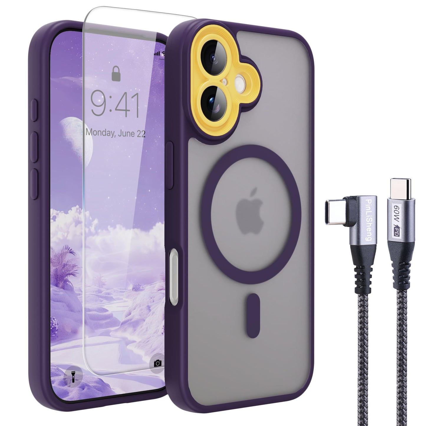 PinLiSheng for iPhone 17 Pro Max Case， Compatible with MagSafe, Shockproof Military-Grade Protection, Scratch-Resistant Back, Anti-Yellowing，Magnetic Phone Case for iPhone 17 Pro Max, Clear WN420