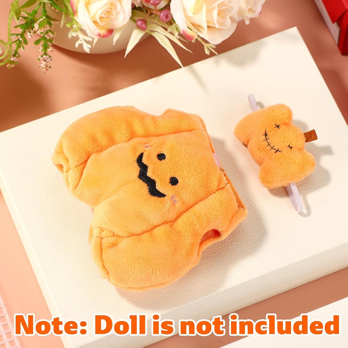Halloween Outfits, Cute Pumpkin Jumpsuit with Orange Headdress Funny Outfits for Dressing & Displaying WN420