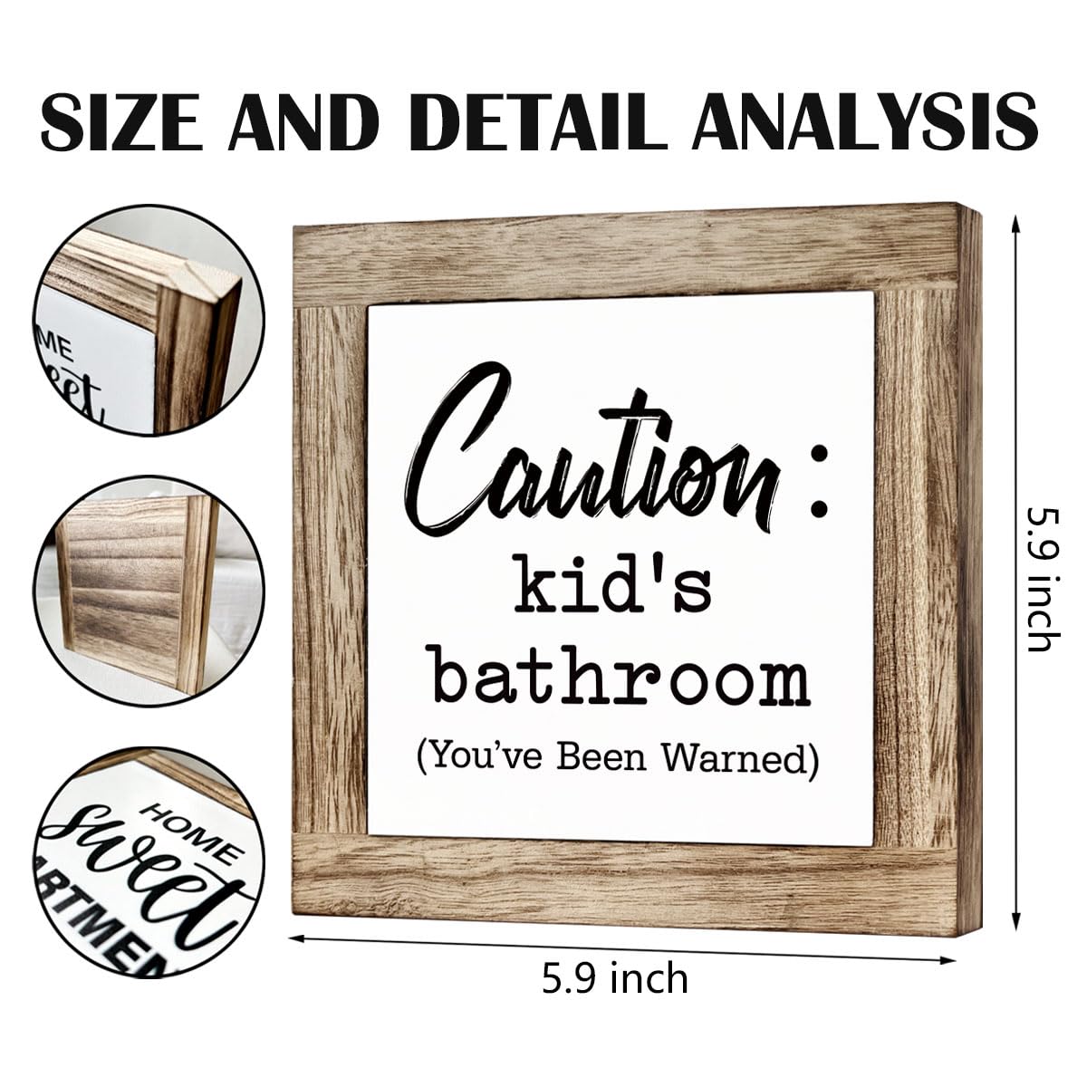 Bathroom Decor, Funny Bathroom Decor, Flush the Toilet This is Not Show and Tell, Wooden Box Signs for Home Decor, Bathroom Decor Tabletop, Kids Bathroom Rules Sign Decor, Bathroom Box Sign B6-71 BST202