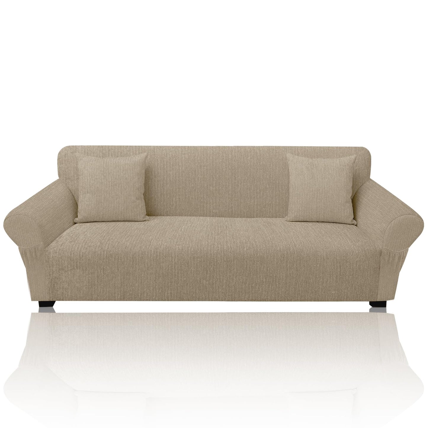 Sofa Slipcover with 2 Pillow Cover for 3 Cushion Couch, Non Slip Furniture Protector with Elastic Bottom, Washable Sofa Cover for Kids, Pets (Sofa, Navy) BST326H