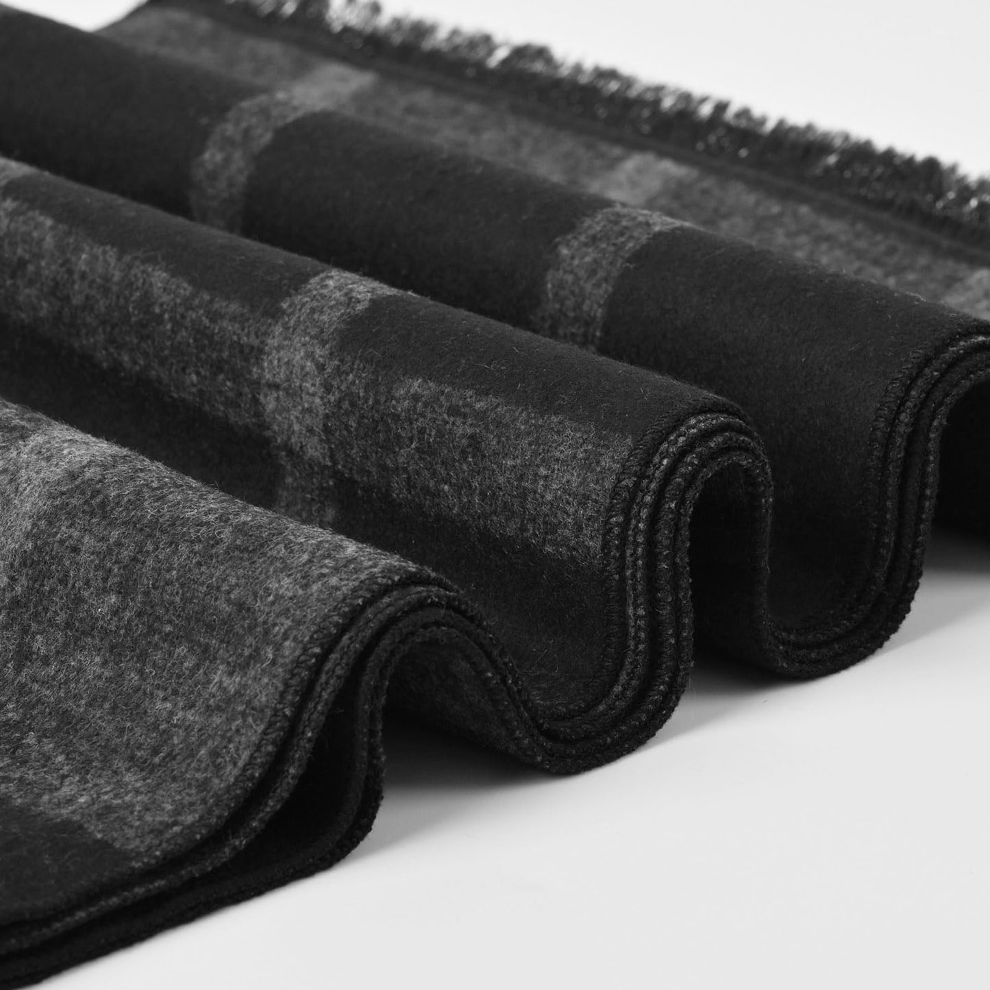 Mens Winter Scarf Cashmere Feel Warm Scarves Long Plaid Tassel Scarf for Men WN420
