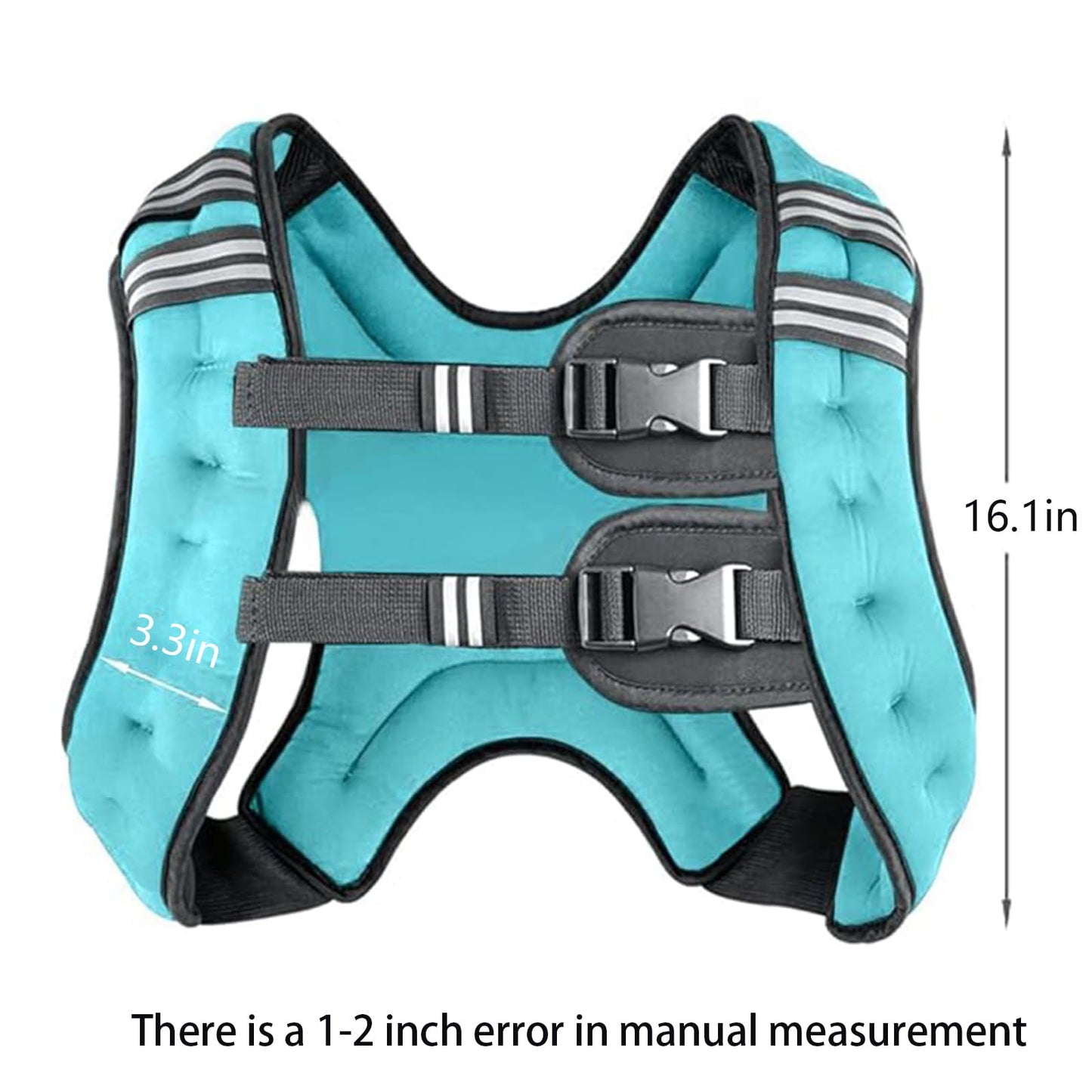 Prodigen Weighted Vest for Women and Men 8 12 16 20 25 30 Lbs with Reflective Stripe and Double Adjustable Buckle Straps Weight Vests for Strength Training, Jogging, Cardio, Weight Loss WN420