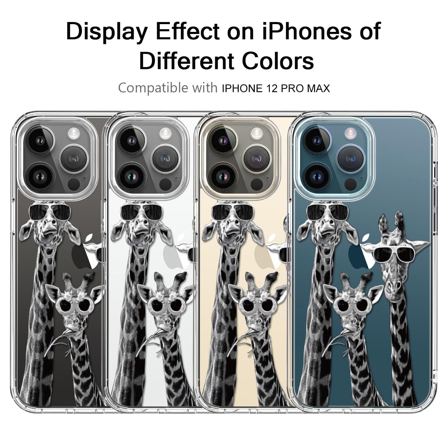 bicol for iPhone 12 Pro Max Case with Screen Protector and Camera Lens Protector - Fashionable Flower Floral Designs for Women Girls - Shockproof Acrylic Clear Phone Cover 6.7" - Blooming Flowers WN420
