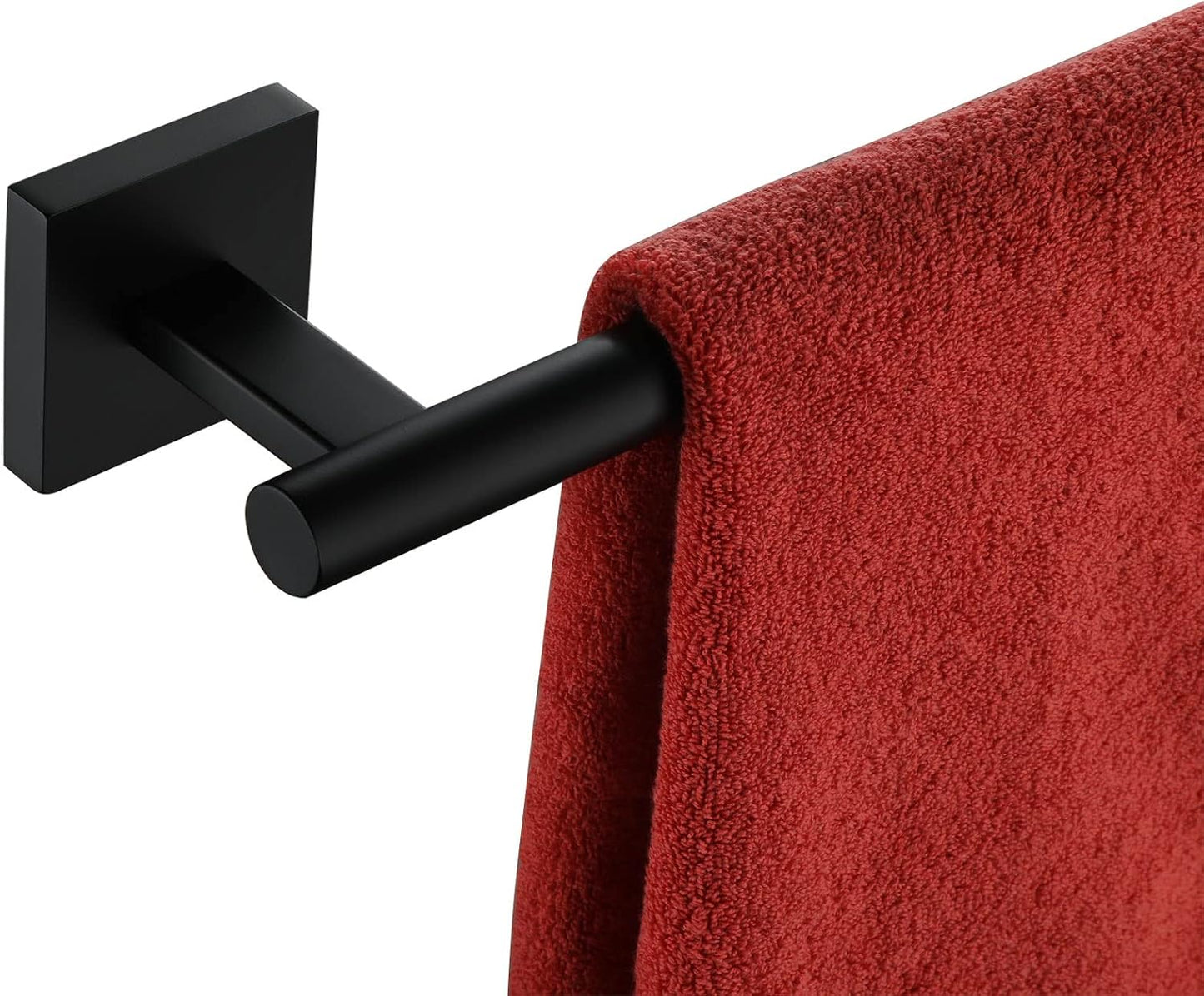 KOKOSIRI Bathroom Towel Bars 16 Inch Towel Rail Matte Black 40CM Hand Towel Holder for Bath Kitchen Wall Stainless Steel B4005BK-L16 BST202