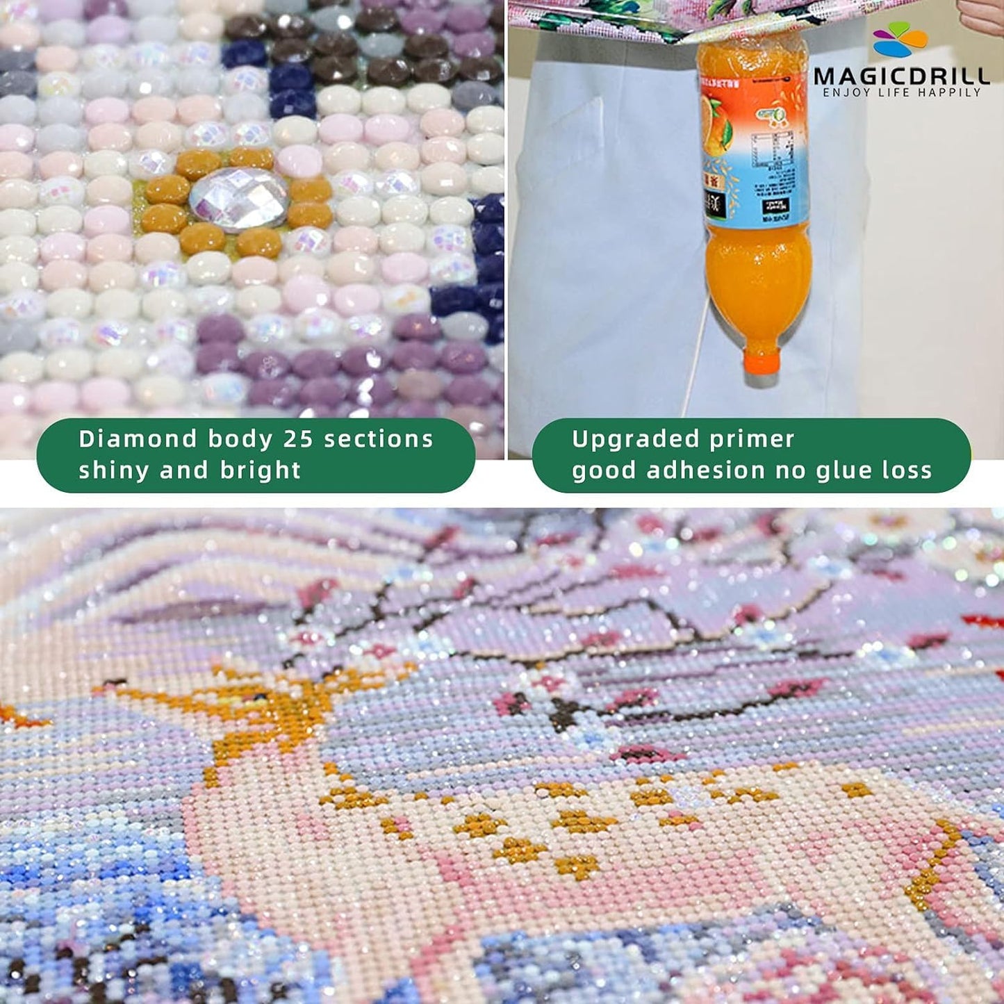 VOAA Diamond Painting Kits for Adults 5D DIY Farmhouse Countryside Landscape, 12x16 Inch Full Drill Round Diamond Art, Wheat Field Barn Beginners Craft Kit for Home Wall Decor Gift WN420