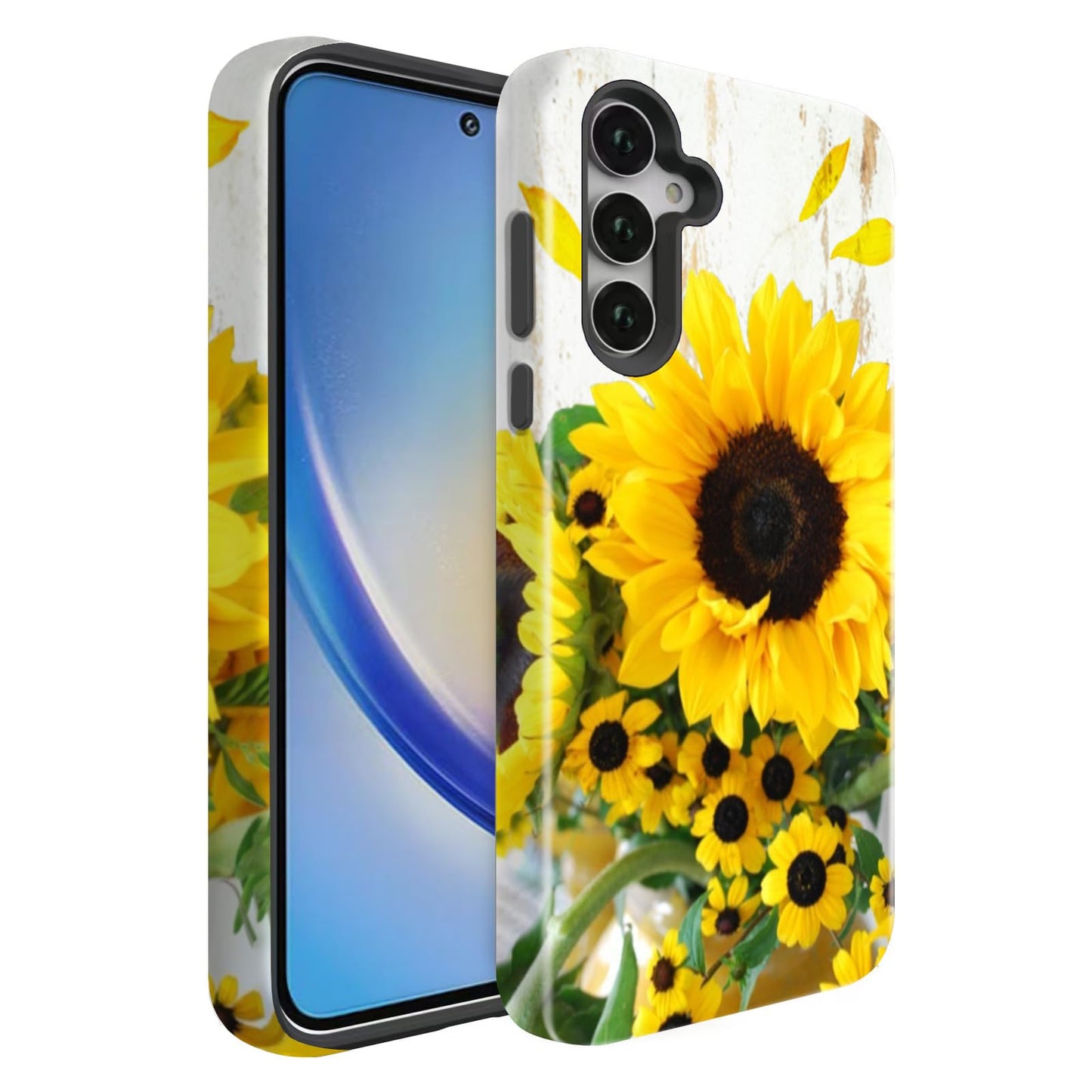 Compatible for Samsung Galaxy A15 5G Case, Dual Layer Heavy Duty 2 in 1 Shockproof Protective Phone Case,Burnt Wood American Flag WN420