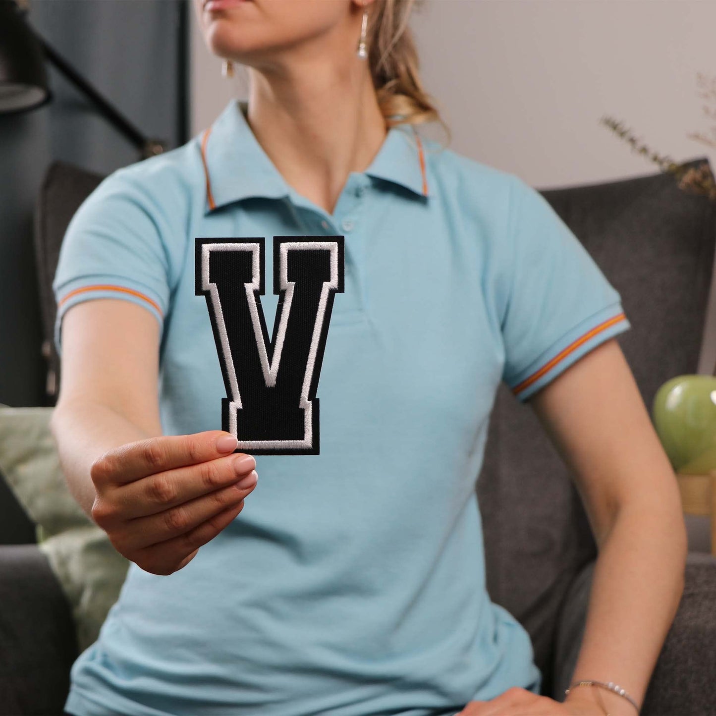Iron On Letters Patches Premium Quality - Letter for Clothing - Varsity Patch Transfer for Clothes - Embroidered Letters Patches for Jersey Jackets - Sew on Appliques Red BST220
