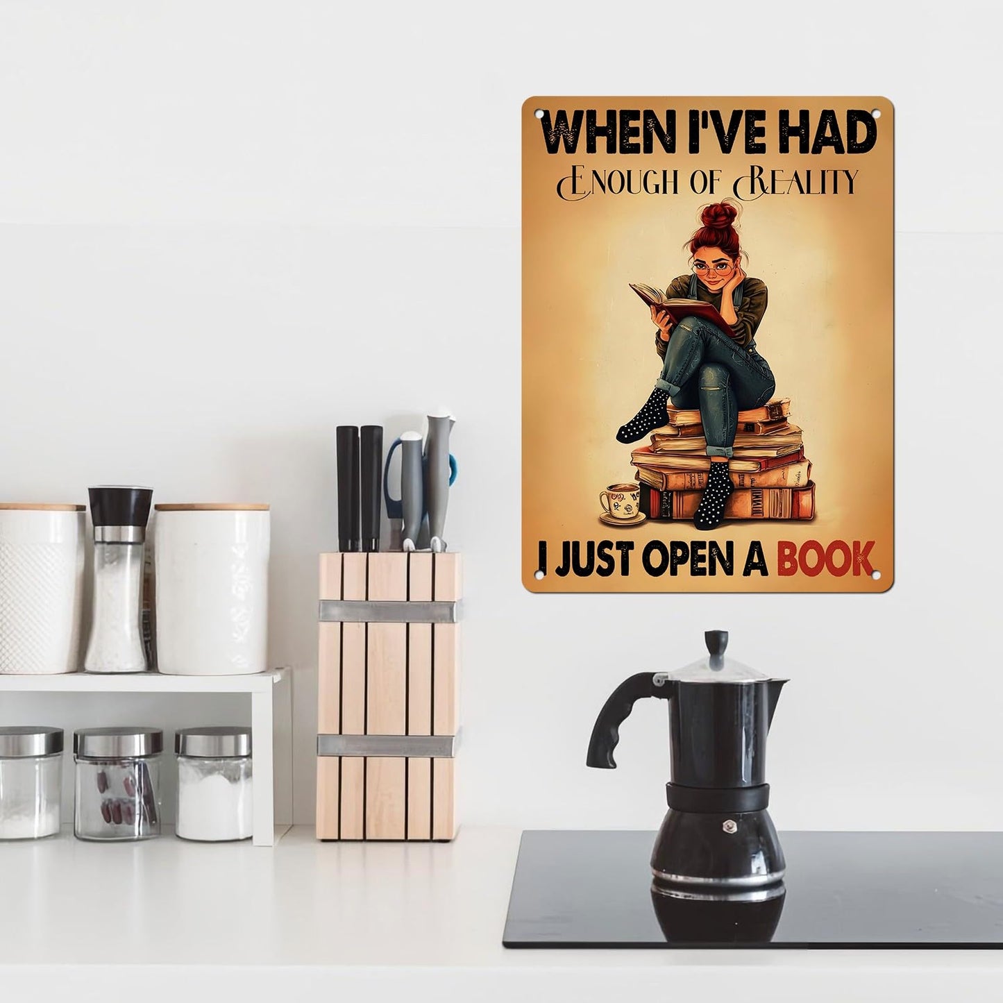 Vintage Cat Sign That's What I Do Write And I Know Things Metal Poster Sign for Home Bar Pub Kitchen Garage Restaurant Wall Deocr 12 * 8inch BST220