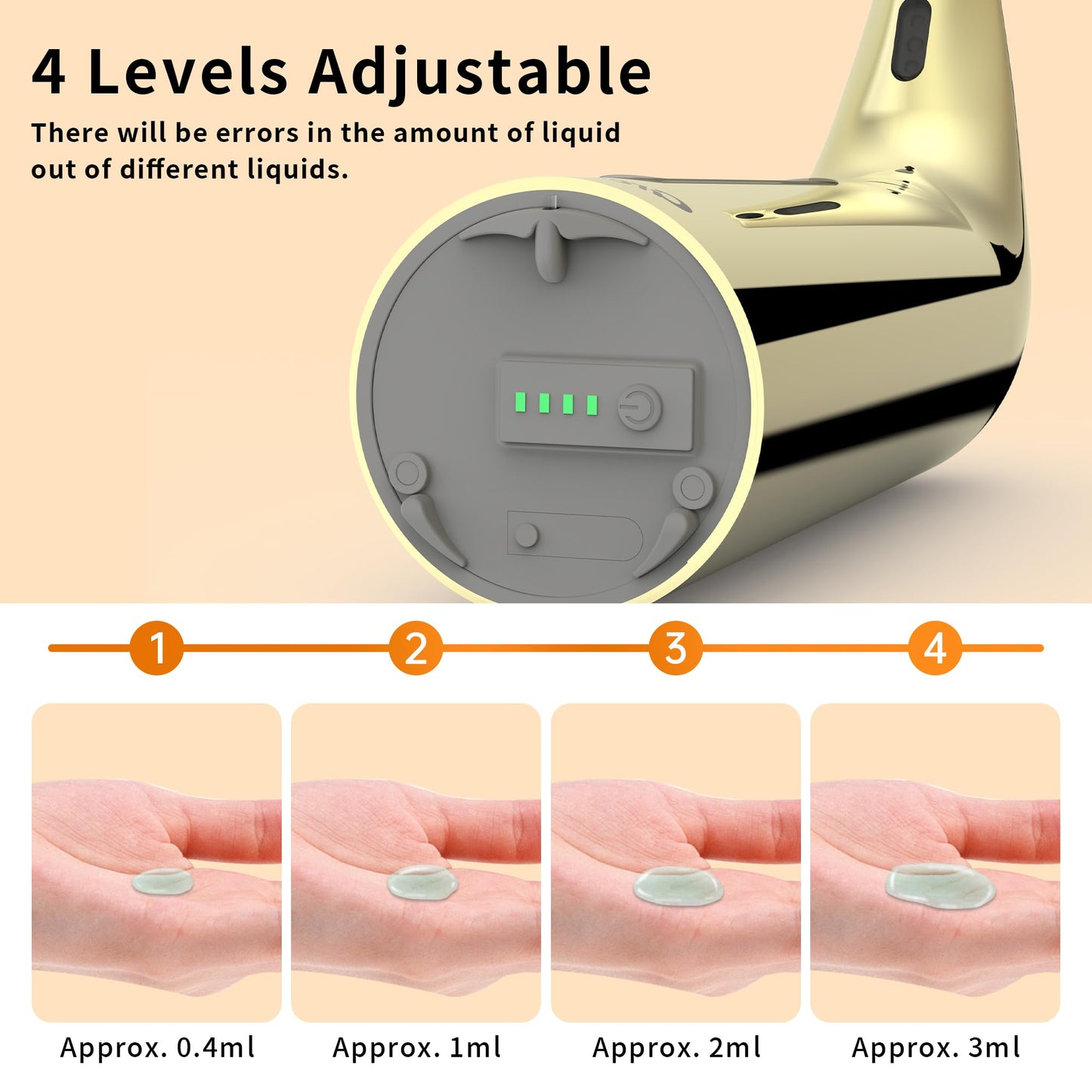 Automatic Soap Dispenser Touchless,400ML Hand & Dish Countertop Electric Liquid Dispenser with Sensor,Modern 4 Gear Adjustable Black Waterproof Battery Operated Kitchen Auto Soap Pump WN420