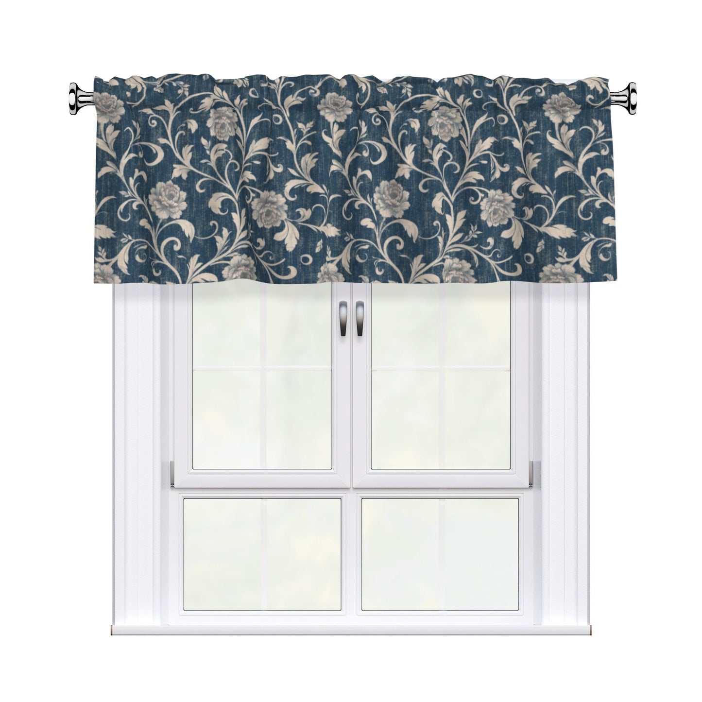 Easter Valances for Windows - Pink Spring Cafe Curtains Floral Bunny Short Curtains for Living Room Bathroom Bedroom Basement BST202