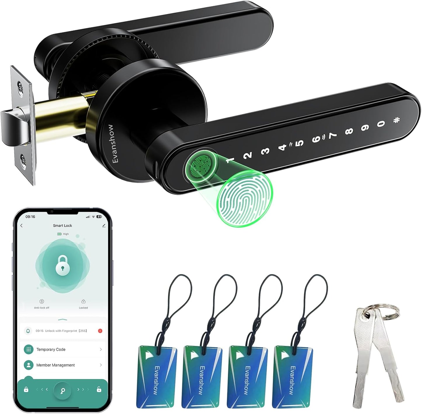Evanshow Z02 Keypad Fingerprint Smartlock 77