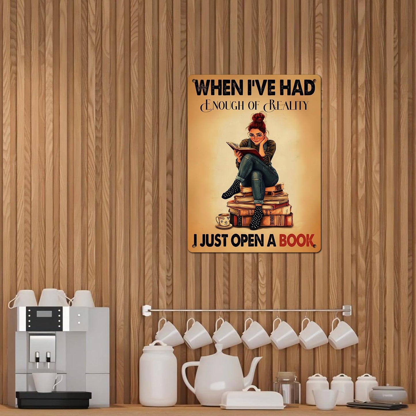 Vintage Cat Sign That's What I Do Write And I Know Things Metal Poster Sign for Home Bar Pub Kitchen Garage Restaurant Wall Deocr 12 * 8inch BST220