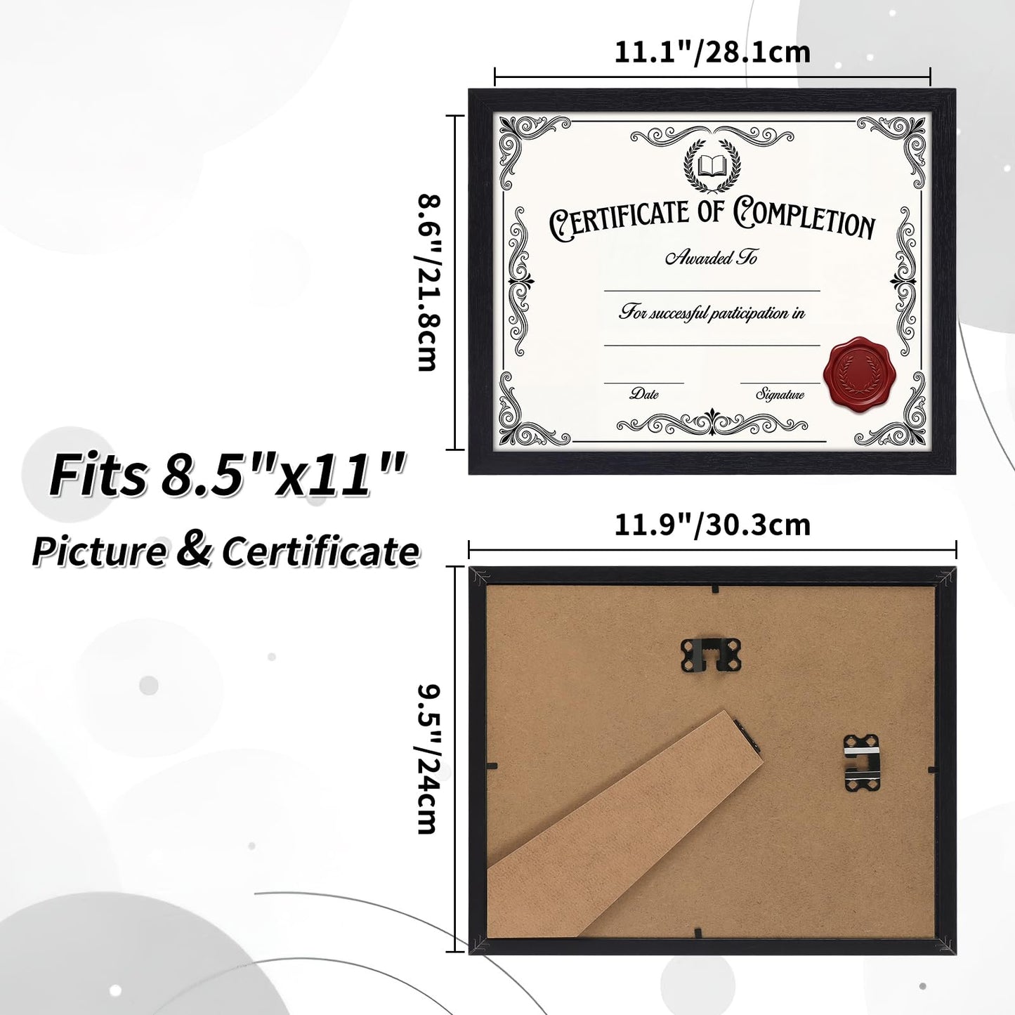 CRUGLA 8.5x11 Picture Frame Set of 11 N26