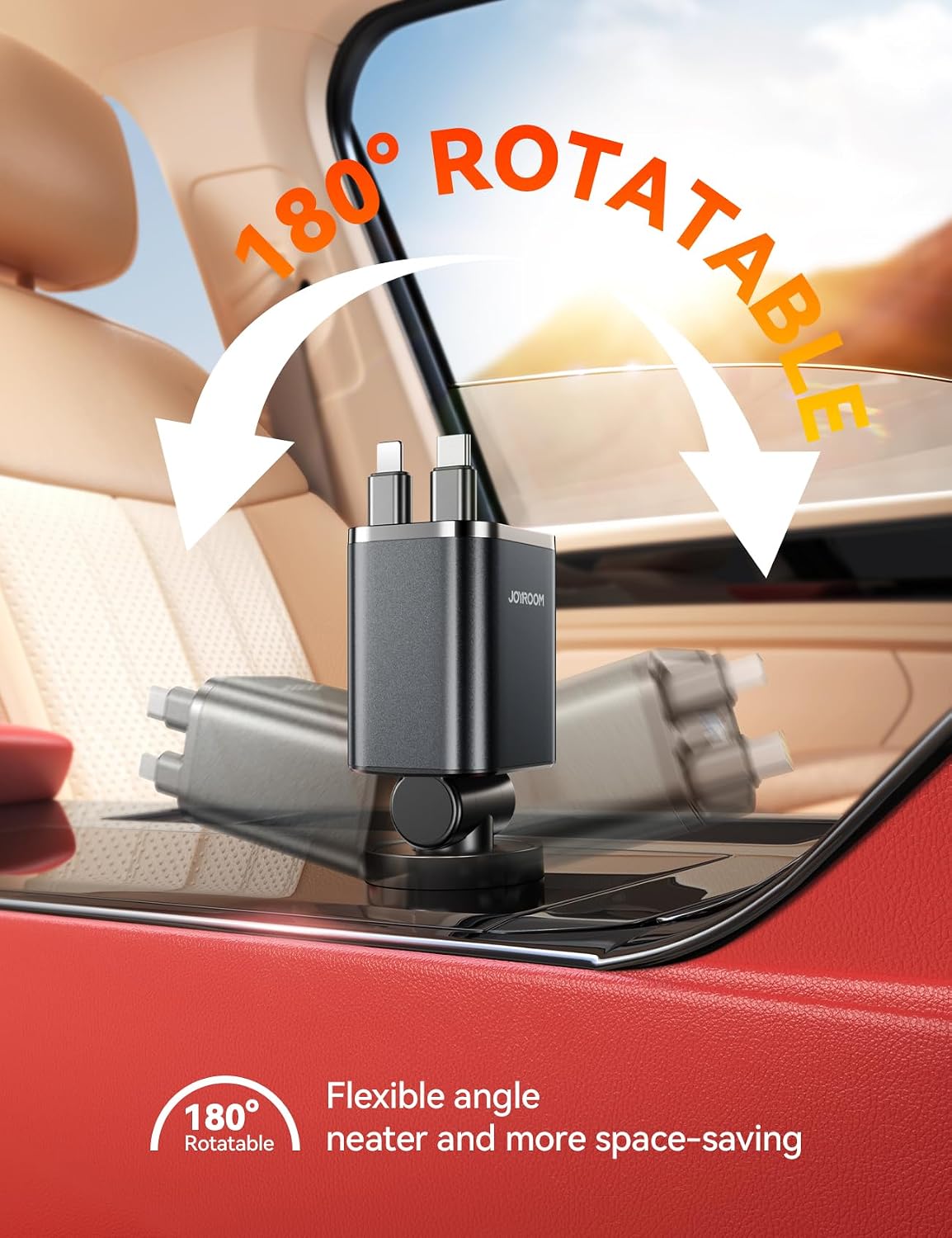 [5 in 1] 99W Retractable Car Charger Adapter, PD45W Car Charger USB C Fast Charging, Car Accessories,Tech Gadgets 2026 Birthday Gifts for Women Men for iPhone17 16 15 14 Pro Max, Samsung WN420