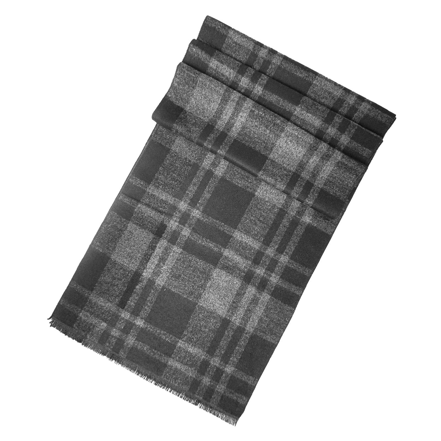 Mens Winter Scarf Cashmere Feel Warm Scarves Long Plaid Tassel Scarf for Men WN420