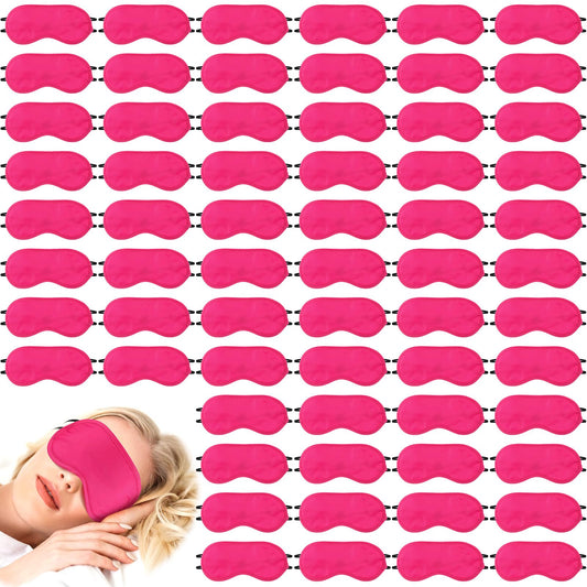 Tarpop 200 Pcs Eye Mask Sleeping Blindfold Eye Cover with Adjustable Strap for Games Party Team Building Travel Individually Wrapped Sleep Mask for Women Men (Blue)