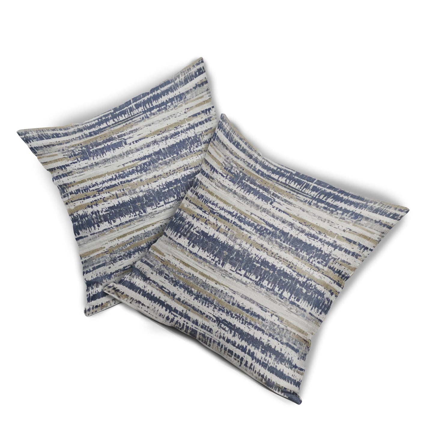 Navy Blue Grey Gray Pillow Covers 18x18 Set of 2 Abstract Plaid Pattern Decorative Outdoor Pillowcases Farmhouse Throw Cushion Case Couch Sofa Bed Decor BST220