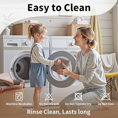 GRLYUH Waffle Bath Mat - Boho Bathroom Rugs Non Slip Washable N31