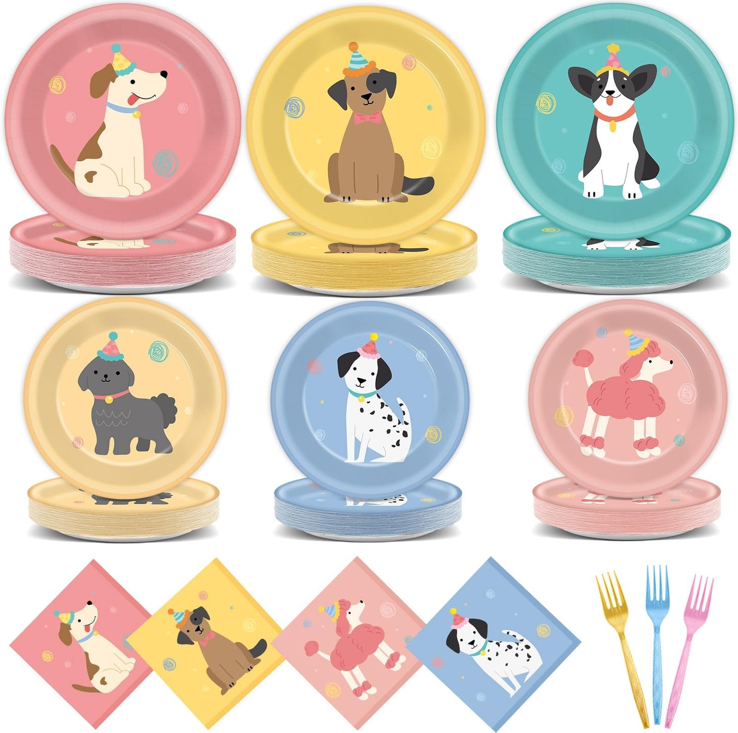 96Pcs Wildflower Party Supplies Floral Themed Paper Plates Napkins Wildflower Butterfly Tableware Disposable Dinnerware Decoration Set for Girls Birthday Wedding Bridal Baby Shower Party Table Decor BST202