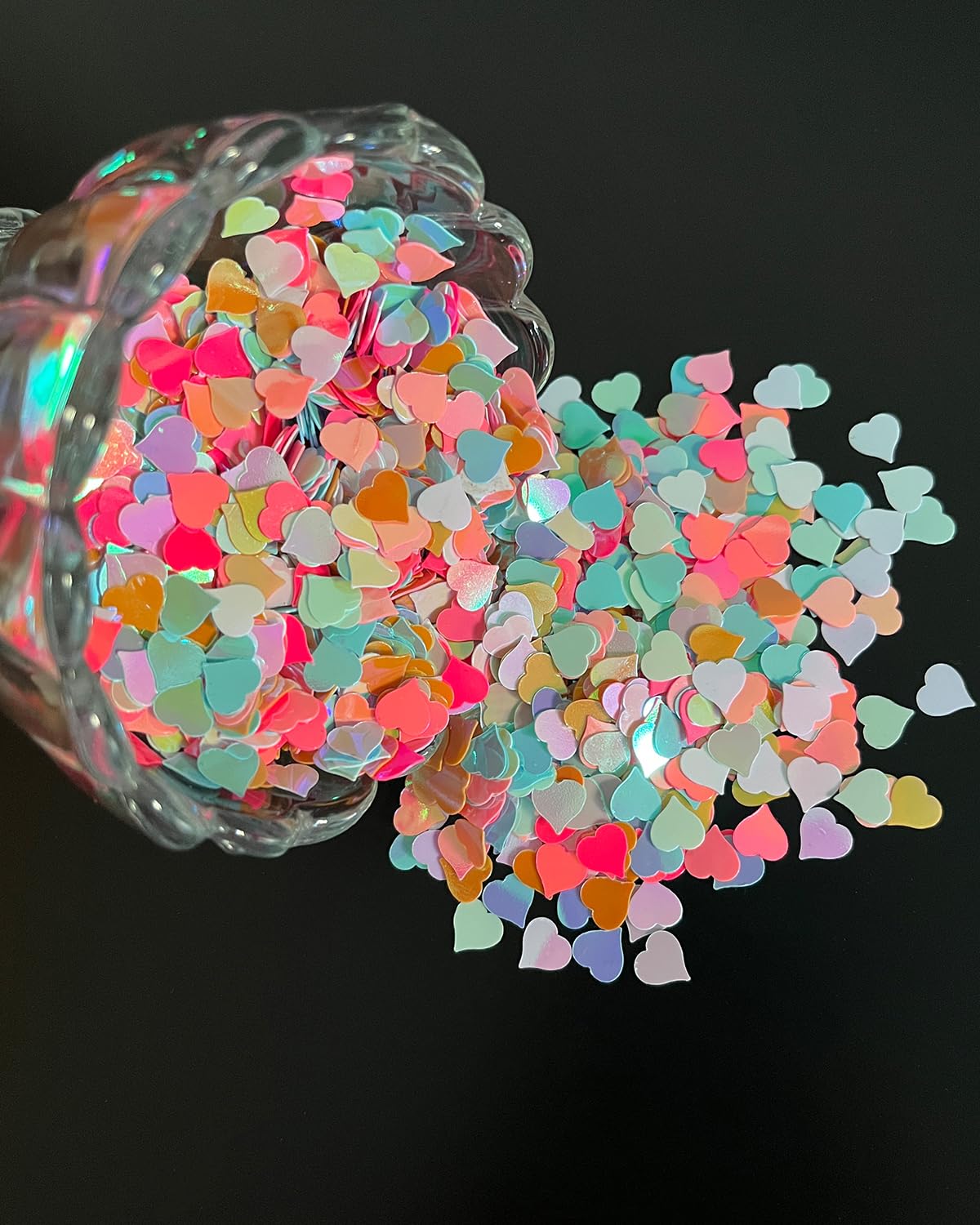 Heart Confetti Bulk - Glitter Hearts Shaped Sprinkles for Weddings, Valentines Day Decorations, Photo Shoots, Envelope Stuffing, Party Supplies & Memory Keepsakes (Red) BST326L