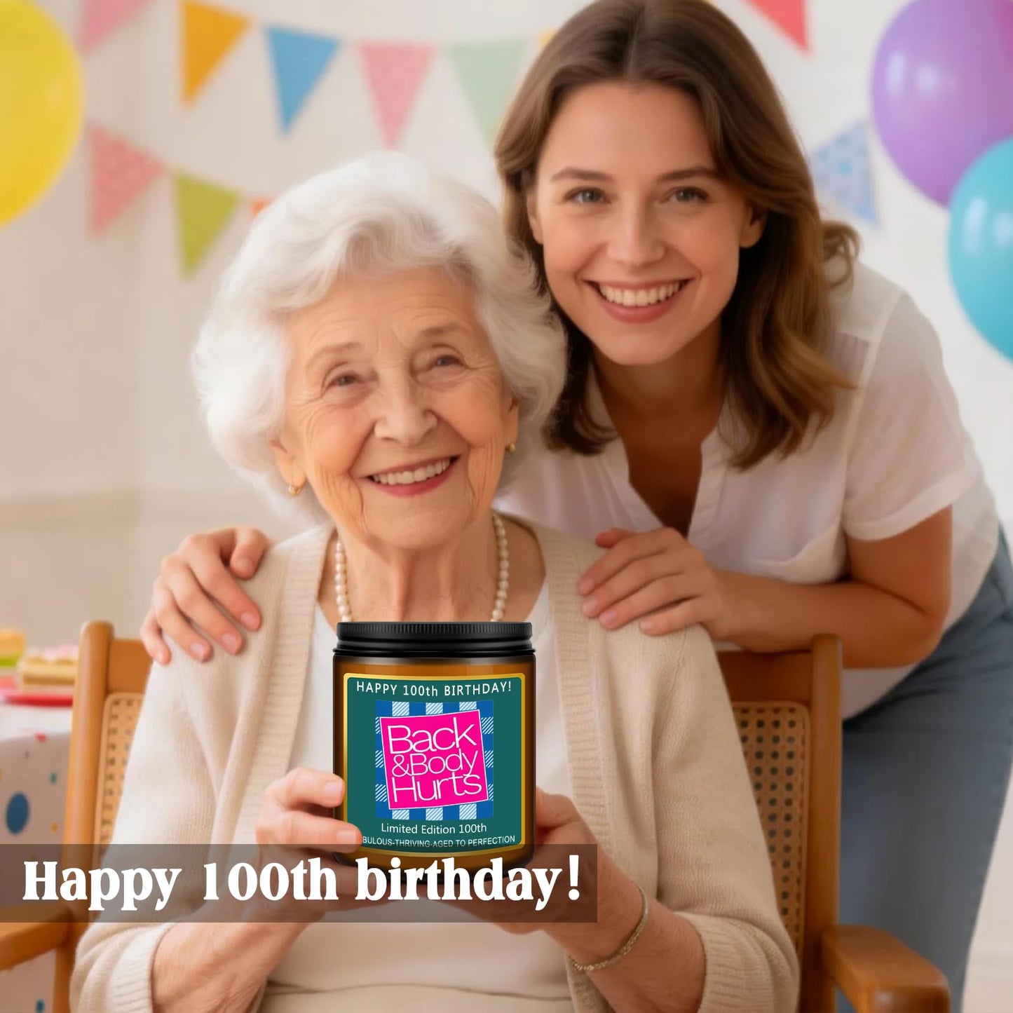 Happy 80th Birthday Decorations Gifts for Women Men, 80th Birthday Candles for Her Him, Funny 80 Years Old Ideas- Lavender Scented Candle BST326L