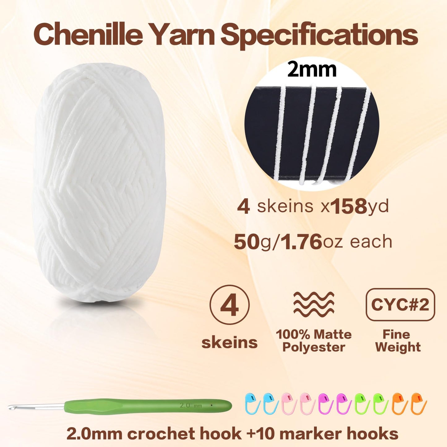 4 Pack of 1.76oz Chenille Yarn for Crocheting,158yards Soft Fluffy Velvet Yarn, Ideal Crochet for DIY Baby Blankets Toys Scarves Throw Pillows Hats Cushions(Purple) BST326L
