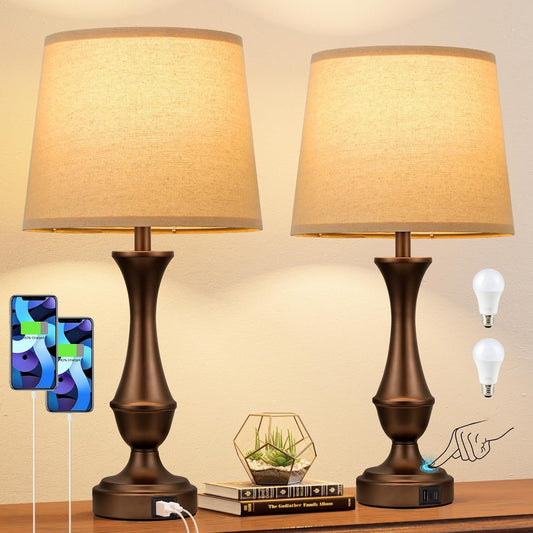 TABLE LAMPS Seealle Upgraded Touch Lamps for Night Stands 47