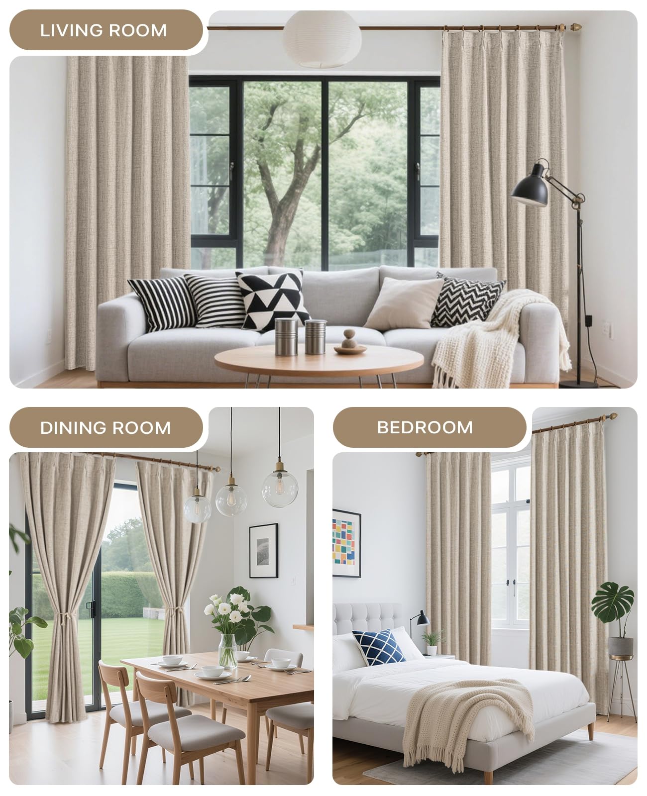 Gray Blackout Chenille Pinch Pleated Curtains 40x96in- Ultra Soft Wrinkle Resistant Thermal Insulated Room Darkening Drapes,Noise Reducing with Roman Clips,2 Panels Set for Bedroom/Living Room/Office BST202