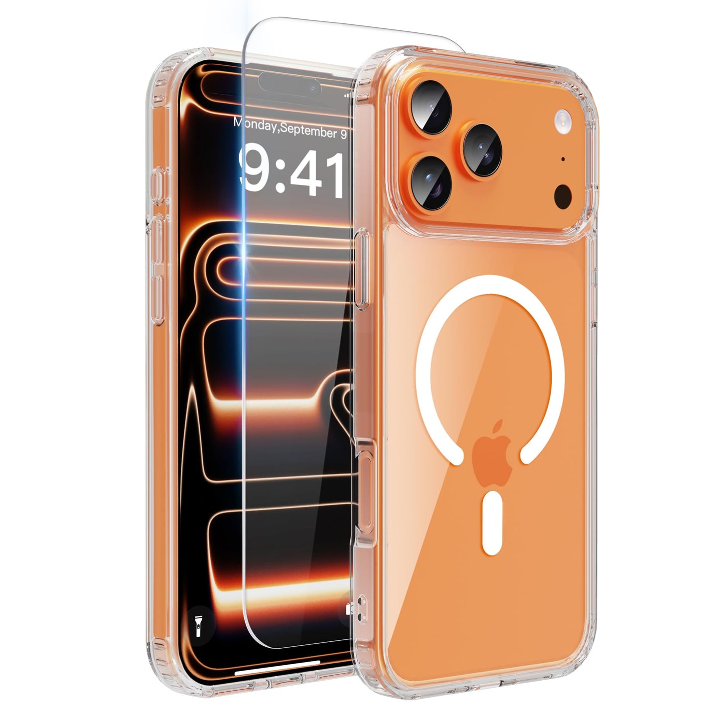 Magnetic for iPhone 17 Air Phone Case, [Compatible with MagSafe], Screen Protector X1, [Military Grade Drop Protection],Matte Finish,Slim,Shockproof,Protective (Black, iPhone 17 AIR) WN420
