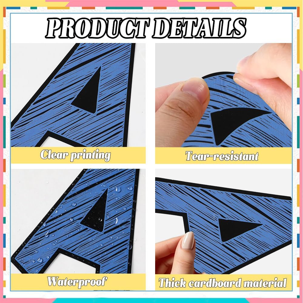 QPIXVB Kindergarten Graduation Bulletin Board Decorations,Preschool 3th 5th Grade Graduation Decorations,Big Grad Paper Banner Cutouts for Class of 2026 Ceremony School Prom Supplies Wall Decor BST202