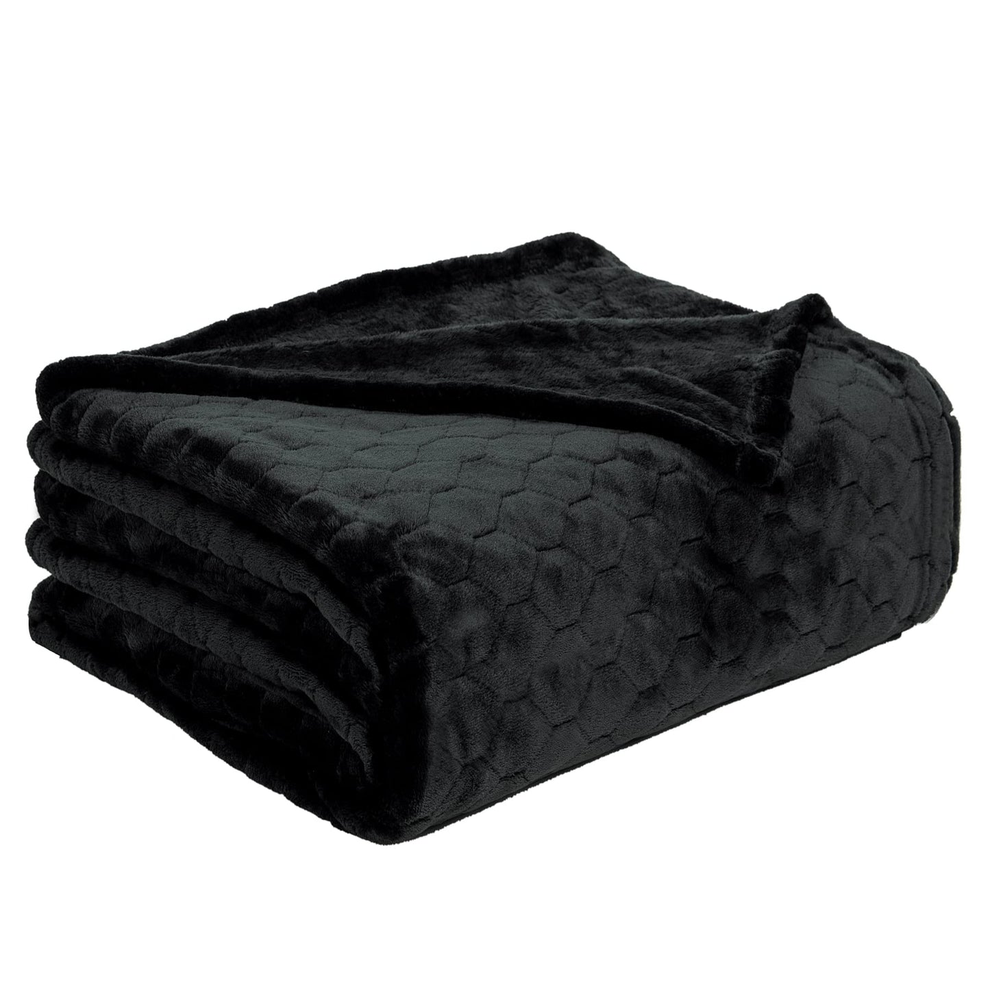 TOONOW Fleece Blanket Super Soft Cozy Throw Blanket 50" x 60", Lightweight Fuzzy Comfy Textured Flannel Blanket Warm Plush Throw Blankets for Couch, Sofa, Bed, Emerald WN420