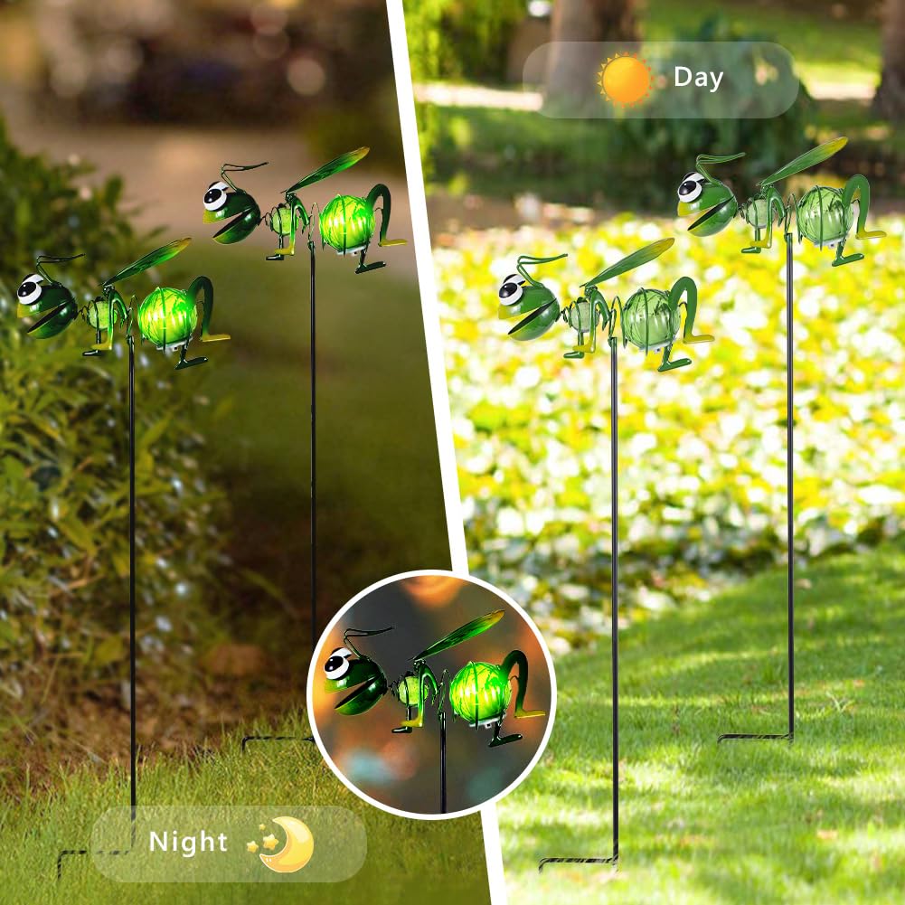 Viveta Garden Solar Lights Decorative, 2 Pack Metal Peacock Solar Lights Stake for Outdoor Garden Patio Yard Lawn Decorations