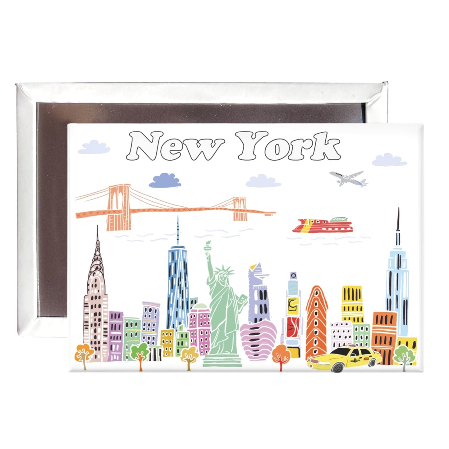 City Themed Artwork Magnet Collection by Beary Blu - Designed in The USA, Collectible Souvenirs Gifts 2.5" x 3.5" (Dallas) BST220
