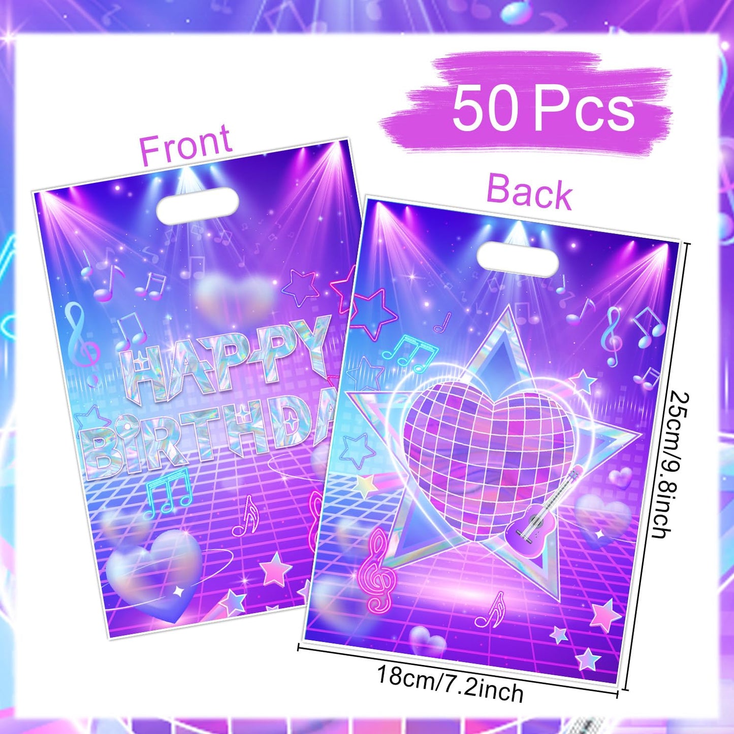 Falueqg Hibachi Party Decorations - 50 Pcs Hibachi Japanese Goodie Candy Gift Bags Fans Cherry Blossom Patterns Party Favors for Chinese Japanese Birthday Baby Shower Decor BST326H