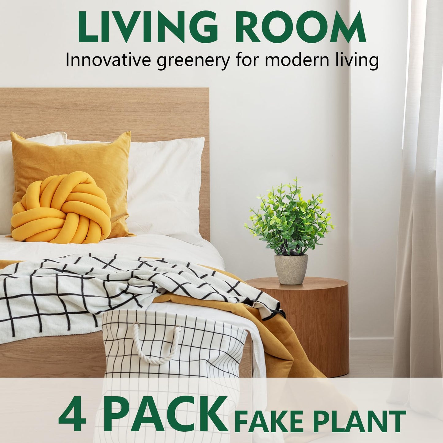 FAVOWREATH 2 Pack Small Fake Plants Potted Artificial Plants Indoor for Home Decor Office Room Farmhouse Indoor Table Bathroom Decor BST220