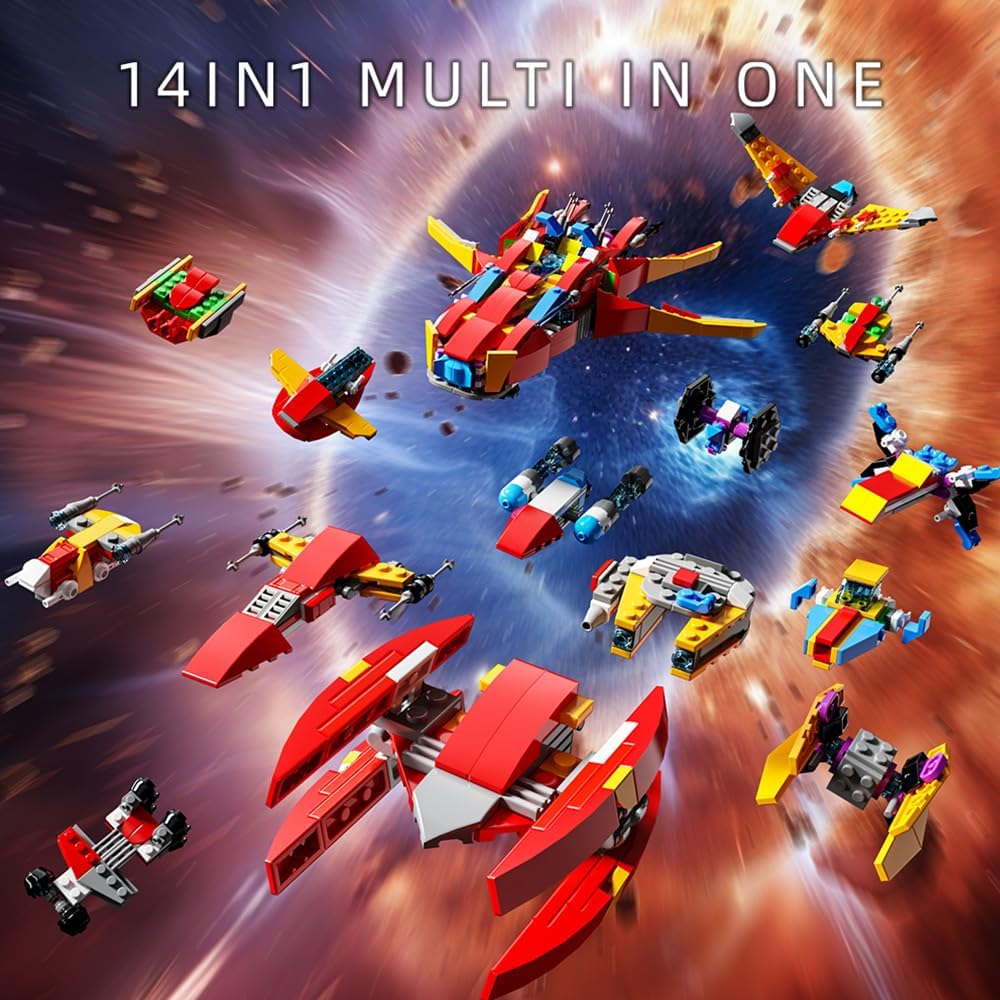 Space Macheary Adventt Calendar 14 in 1 Space Wars Building Toys for Boys 61