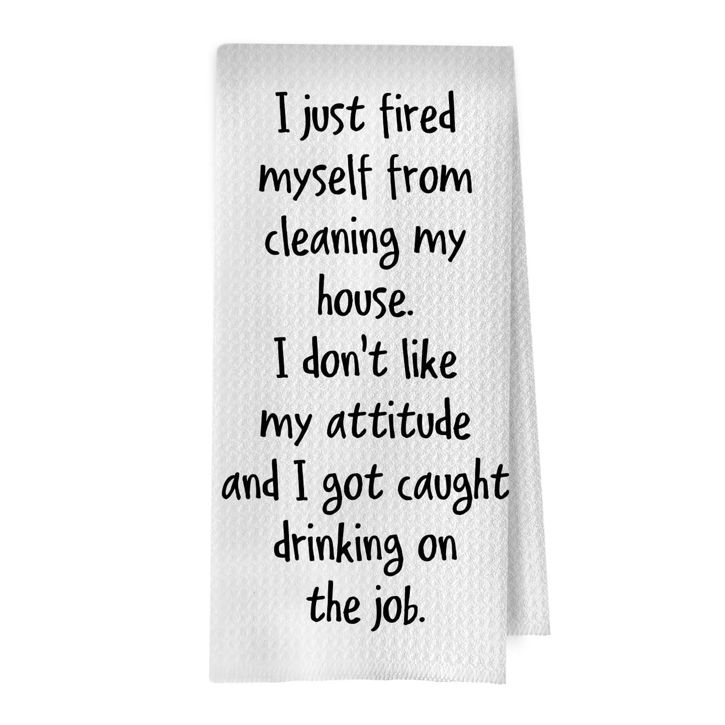 Funny Wine Kitchen Decor - Wine Gifts Waffle Dish Towels for Kitchen, Hostess Gifts Hand Towels, Housewarming Gift Tea Towel, 16x24 Inch BST220
