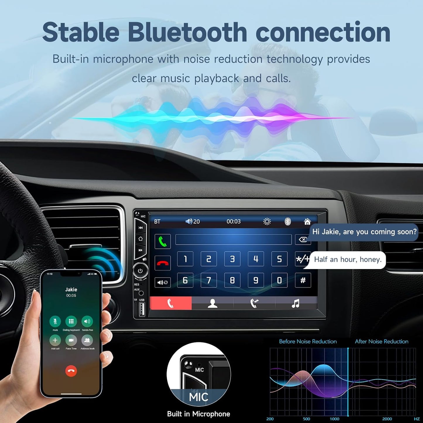 Leadfan 7inch Car Stereo Double Din