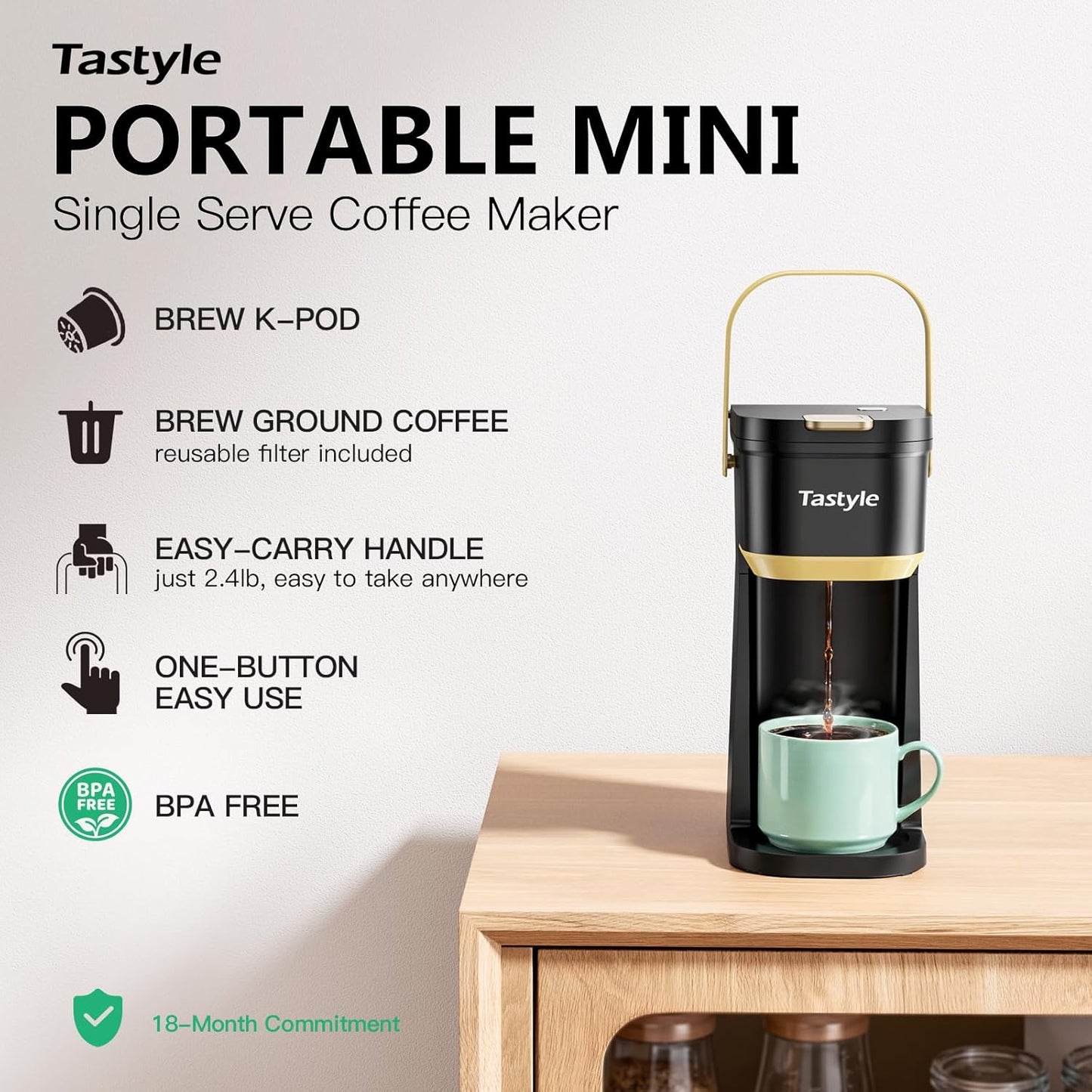 Tastyle Single Serve One Cup Coffee Maker 38