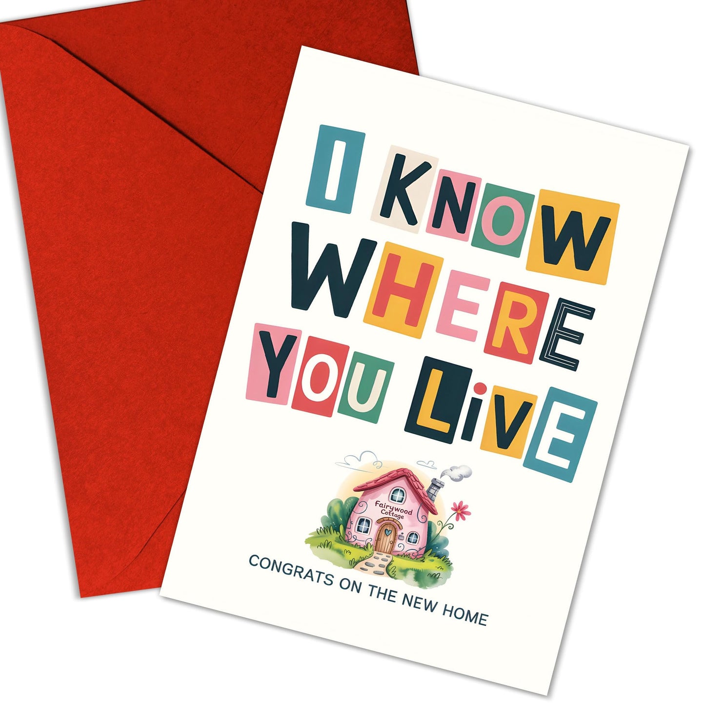 Congrats on Your New Home Housewarming Greeting with Gold Lettering and Key Design, Funny Congratulations Gift for New Homeowners, First-Time Buyers, Friends, Neighbors, Real Estate Clients Single 5.3''x8'' with Envelope BST326L