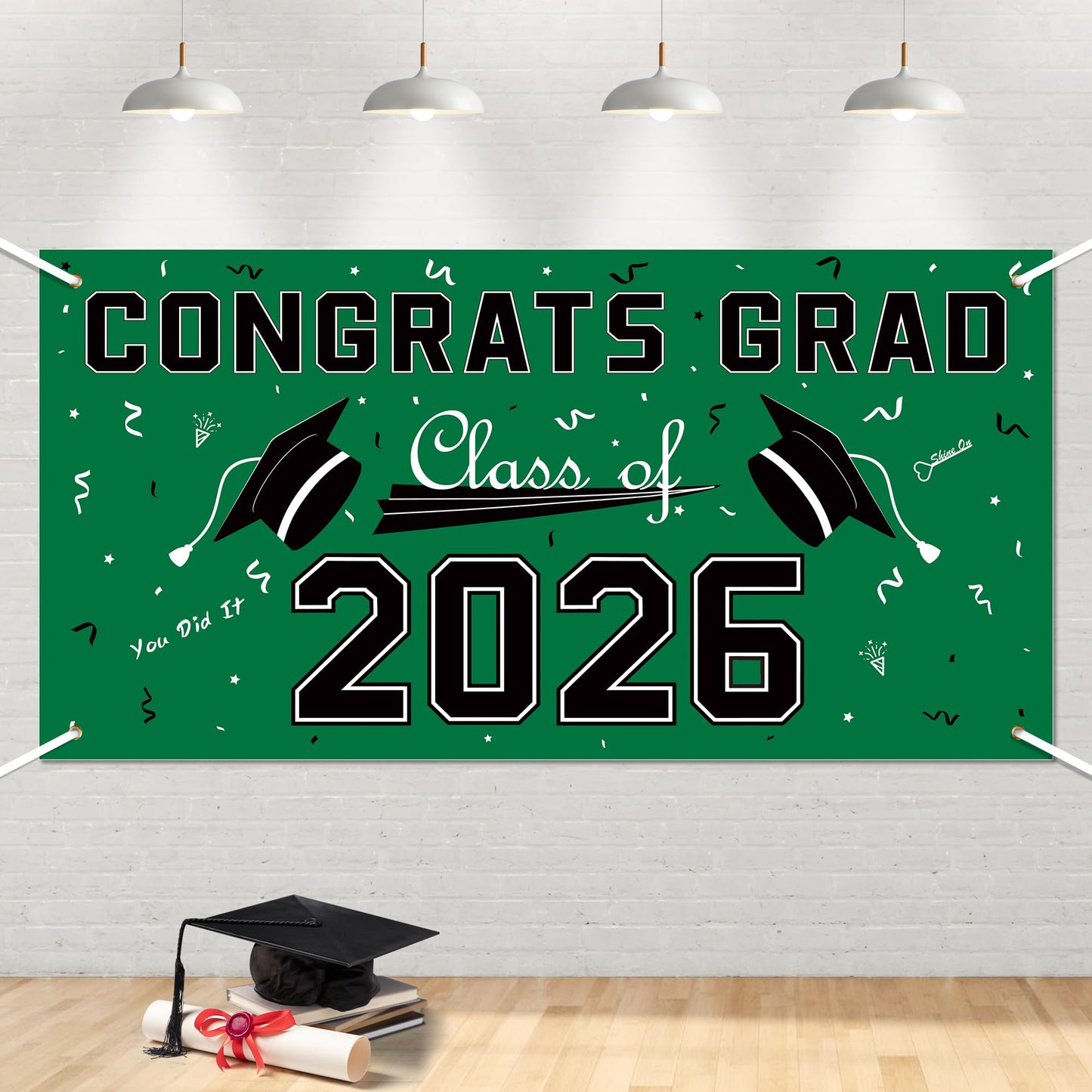 Graduation Decorations 2026 2027 - Red Polyester Graduation Backdrop - Graduation Party Decorations - Congrats Grad Banner - Graduation Decorations Class of 2026,Graduation Party Favors Supplies Yard Sign WN420