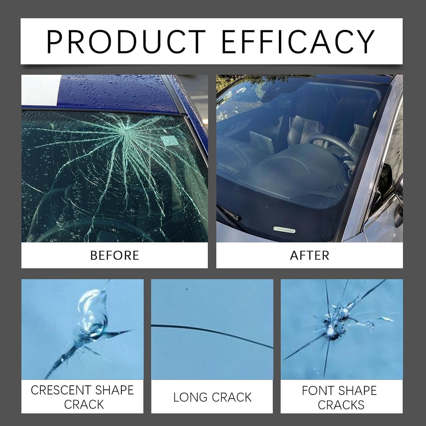 Windshield Crack Repair Kit, 2025 Upgraded Windshield Crack Repair Kit, Suitable for Repairing car Windshield Cracks, Repairing Cracks and Damages (1PC) WN420