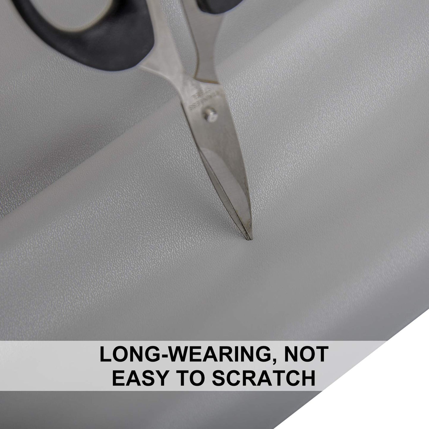 PU Fabric Material 1 Yard 54" x 36" Faux Synthetic Leather Sheets 1.2mm Thick Perfect for Upholstery, DIY Crafts, Hat Making, Hair Crafts Making, Sewing, Shoe Making (Gray) BST220