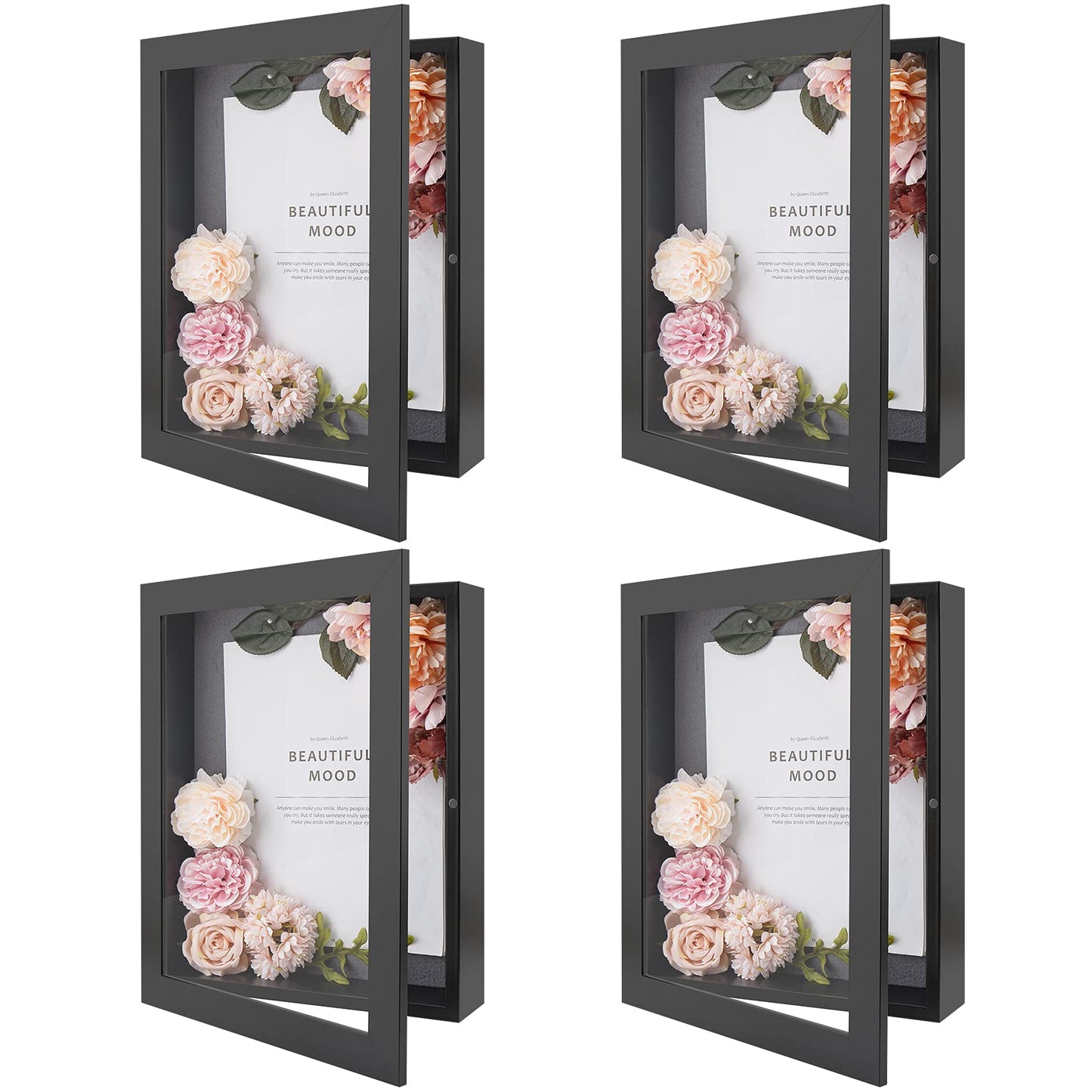 Golden State Art 11x14 Shadow Box Frame Display Case - 2 inch Depth Great for Collages, Collections, Mementos, 6 Pins Included (White, 1 Pack) BST326H
