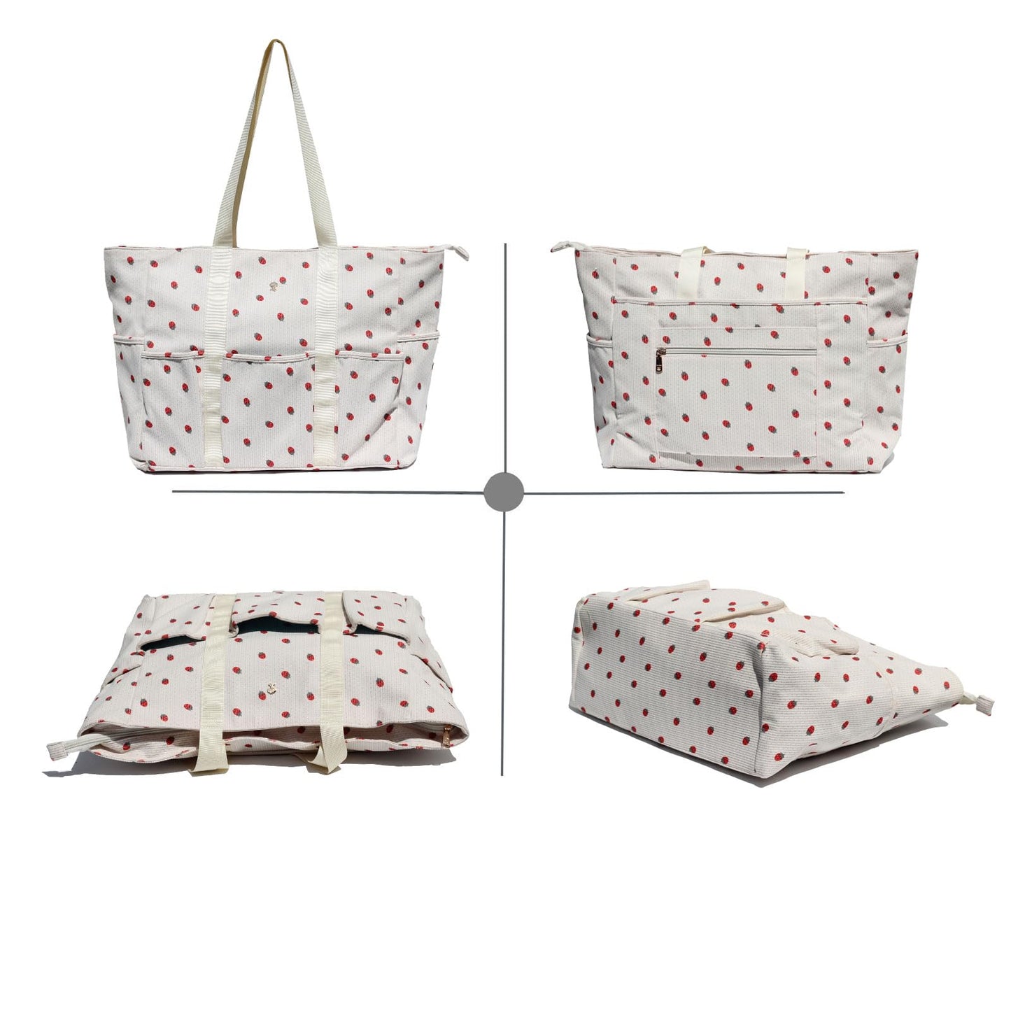 ESVAN Utility Tote Bag Weekender Duffle Bag with 13 Pockets - Perfect for Travel, Work, Gym, Beach, Teachers, and Nurses BST326H