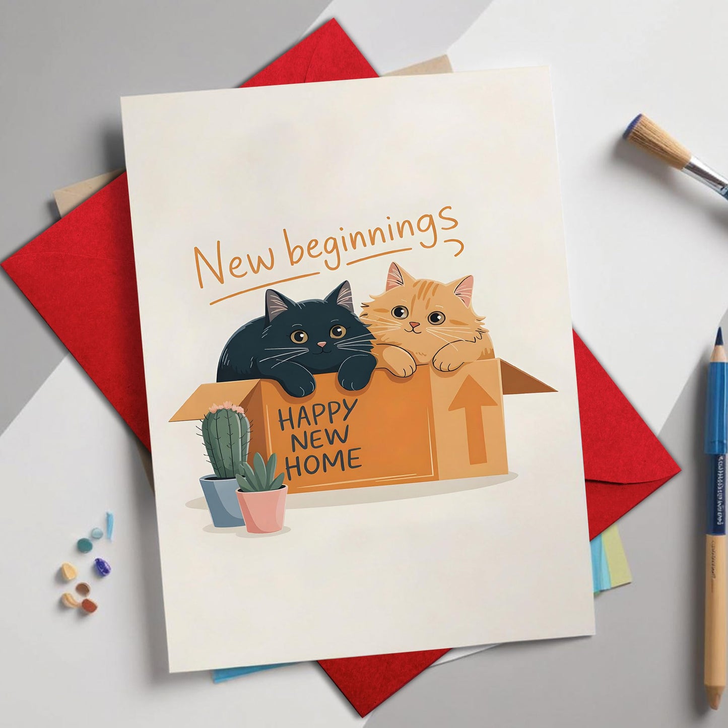 Congrats on Your New Home Housewarming Greeting with Gold Lettering and Key Design, Funny Congratulations Gift for New Homeowners, First-Time Buyers, Friends, Neighbors, Real Estate Clients Single 5.3''x8'' with Envelope BST326L