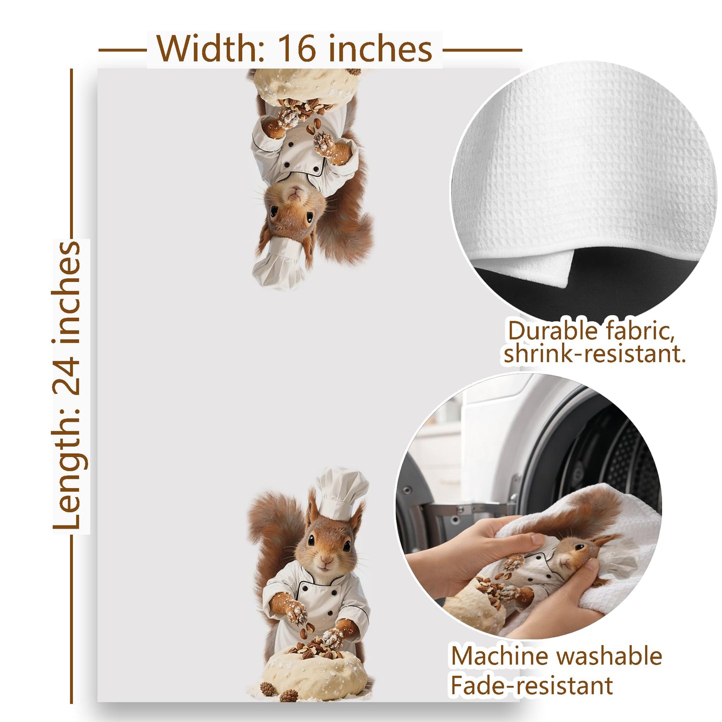 Funny Cat Gifts Kitchen Towels, Cute Cat with Knife and Fork Microfiber Dish Tea Towel for Kitchen Decor, Funny Cats Cooking Decor, is It Dinner Time Yet, 16x24 Inch BST220
